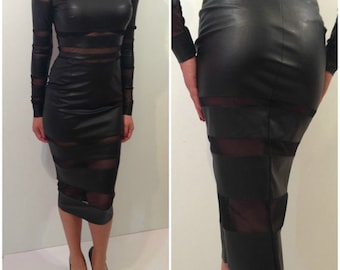 Leather Long Dress